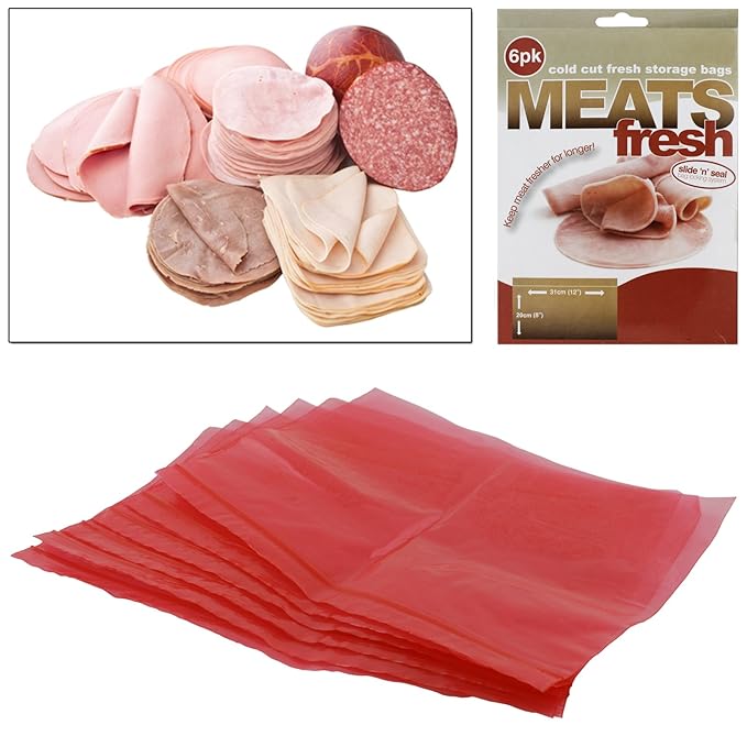 AMOS Cold Cuts Deli Meat Storage Bags Fridge Fresh Food Ham Turkey