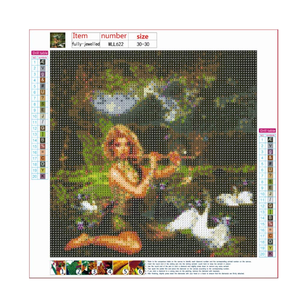 Cebbay Bricolaje Pintura Diamante 5d Nina Hermosa Artesania