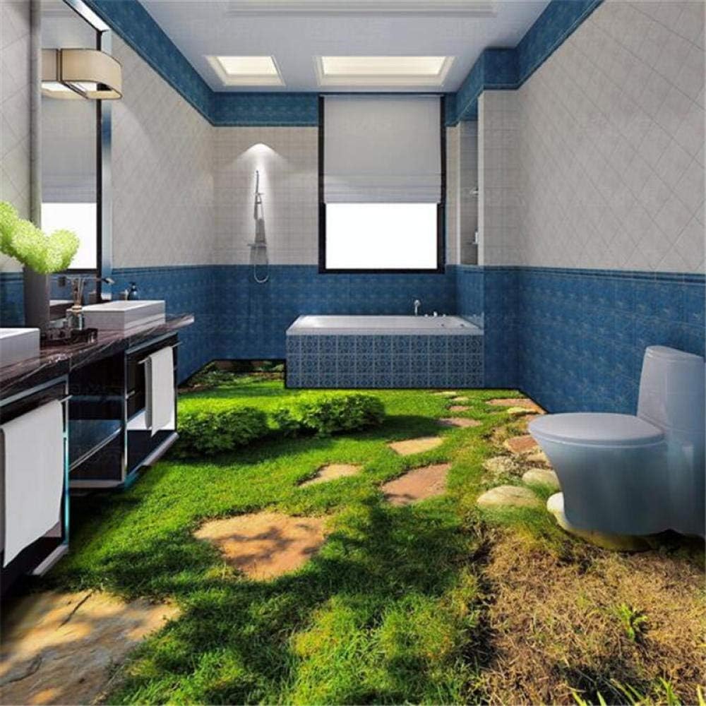 Custom Photo Wallpaper Green Fresh Plant Small Grass Bathroom Floor