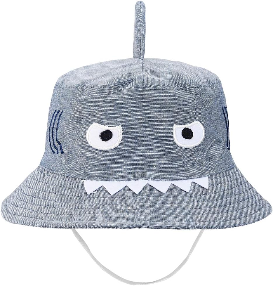 Baby Sun Hat - Toddler Kids Boys Girls Breathable Cartoon Summer Sun Protection Bucket Hat