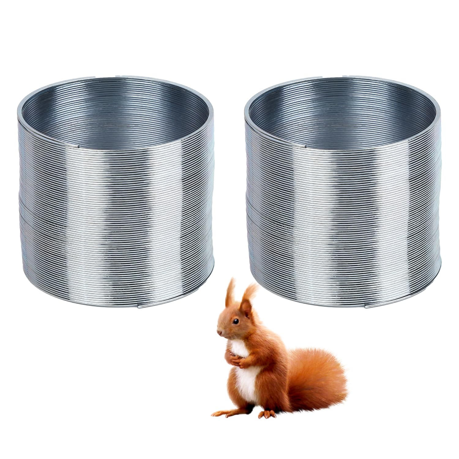 HAICN 2Pieces Squirrel Proof Spring Stretchable Spring Device Coil Anti-squirrel Bird Feeder for Outdoor Device Bird Houses Accessories