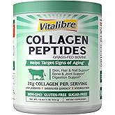 Bovine Collagen Peptides Powder for Women and Men, Grass-Fed Hydrolyzed Collagen Protein Type I & III, Skin, Hair, Nails, Bon