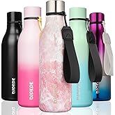 BJPKPK Insulated Water Bottles, 18 oz Stainless Steel Metal Water Bottle with Strap, BPA Free Leak Proof Jugs, Mugs, Flasks, Reusable Thermal Flasks for Sports& Travel, Blossom