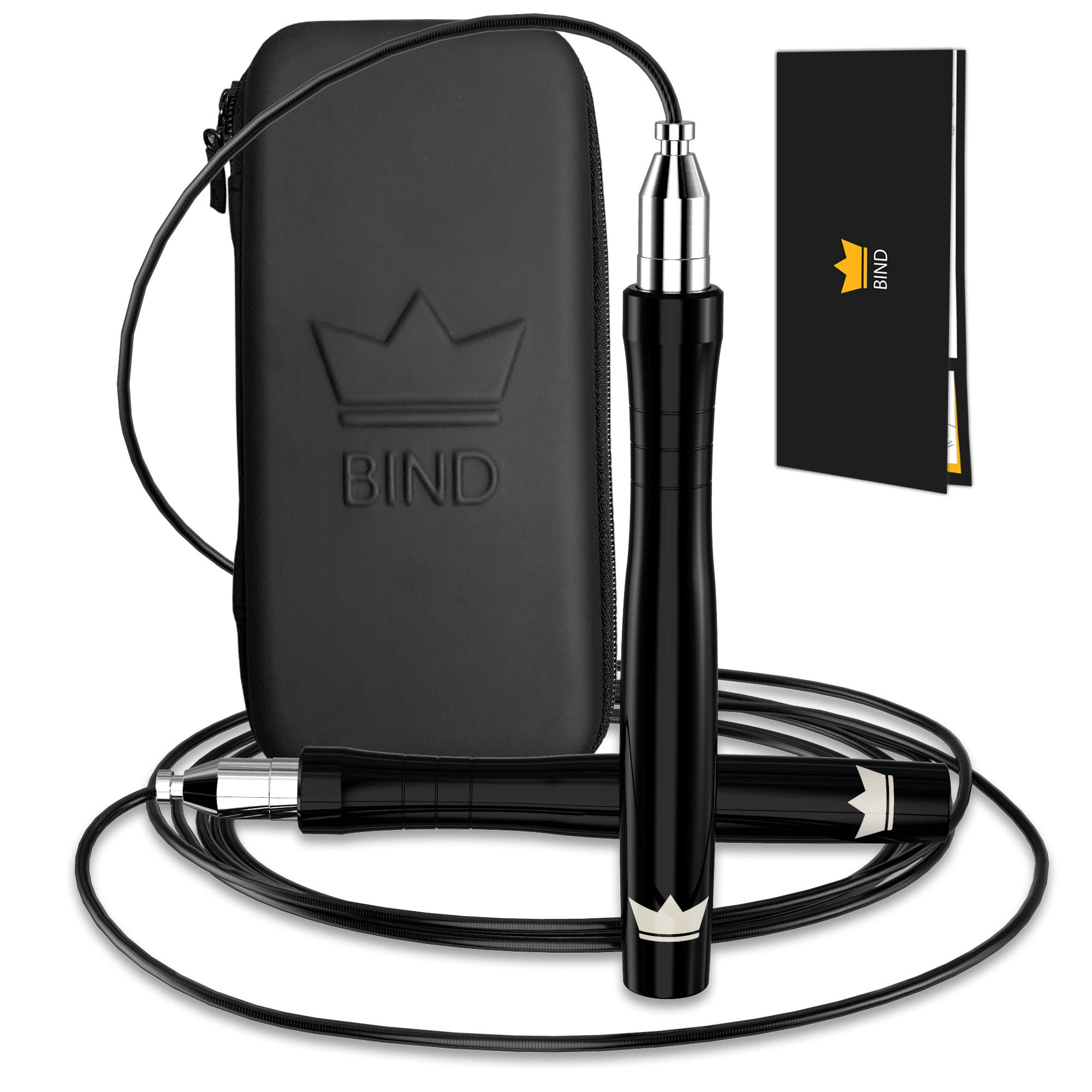 BIND Jump Skipping Rope Adult for Men Women - Boxing Gym Jump Rope Adult Weighted Skipping Rope Adult Fitness Speed Rope Skipping Ropes Equipment Exercise Gear