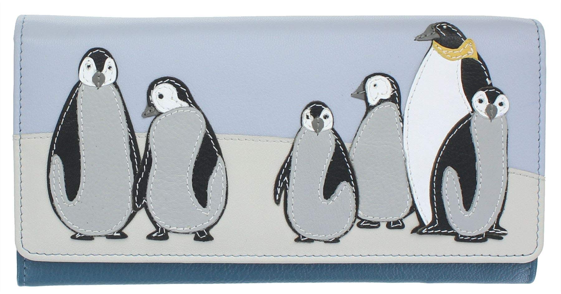 Mala Leather Ollie Collection Leather Purse with RFID Protection 3494_3 Blue