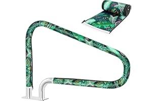 Mydrissu Pool Handrail Cover, 6 Feet Zippered Swimming Pool Hand Railing Covers Anti-Scald Slip Resistant Safety Pool Hand Rail Grip Handles Sleeve for Swimming Pools Ladder Hand Railing Grips-Green