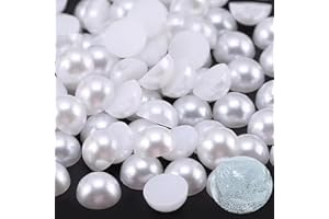 MKLKSDH 10000PCS 4mm Nail Art Flatback Half Round Tiny Pearls White Flatback Pearls for Nails Face Body Make Up Crafts Small Half Pearls Rhinestones for Home DIY Nails Shoes Salon Use