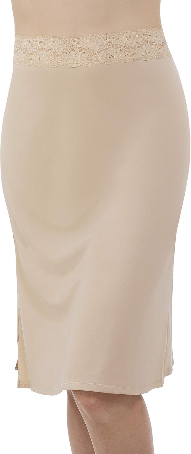 Vassarette Women's Adjustable Waist Half Slip 11073, Vass Latte-24 inch, Large at  Women’s Clothing store: Apparel Half Slips