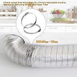 Noosverl 5 Pack Jubilee Clips 91-114 mm Stainless Steel Hose Clamps view 2