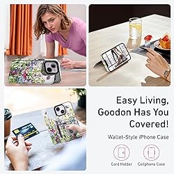Goodon for iPhone 13 Case Wallet - Flip Folio