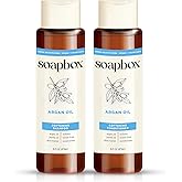 Soapbox Argan Shampoo & Conditioner Set, Volumizing, Vegan, Color Safe, Harsh Sulfate & Silicone Free, 16oz each (Pack of 2)