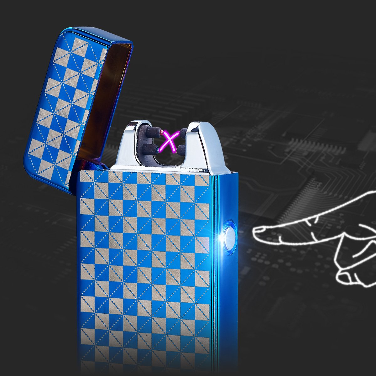 Usb Lighter,Lighters for Men and Women Windproof Usb Rechargeable Arc lighter Electric Lighter Best Gift