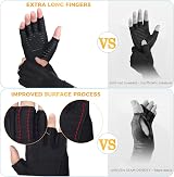 Donfri Copper Infused Fingerless Arthritis Gloves Size Large (L) view 4