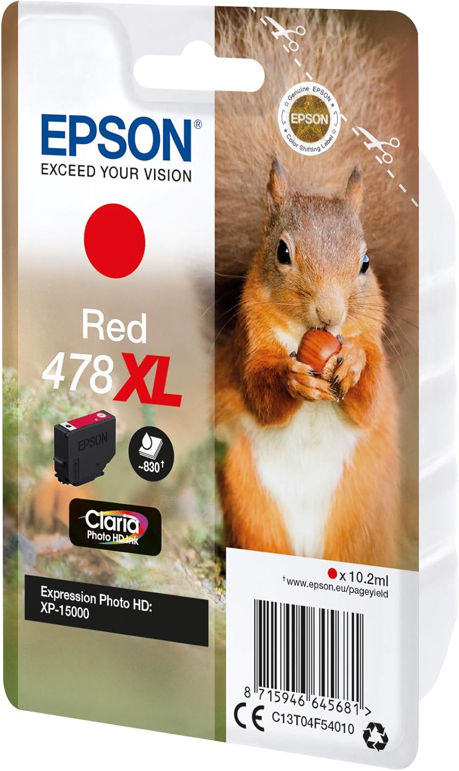 Epson 478XL Red Photo HD Inkjet Cartridge C13T04F54010 - Image 4