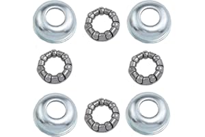 Meuey Lyot Silver 4PCS Bicycle Rear Hub Cups Bicycle Accessories Bike Ball Bearing Retainermountain Bike Bearing hub for Mountain Bikes