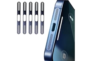 Selfdefine 5 Pack Phone Mesh Speaker Cover Anti Dust Plug Port Earpiece Guard for iPhone 17 Pro Max Only - Deep Blue