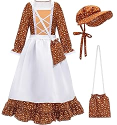 Meland Pioneer Dress for Girls - Colonial Floral