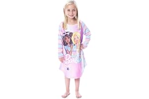 INTIMO Mattel Barbie Girls' Raglan Kids Nightgown Pajama With Best Friend Unicorn