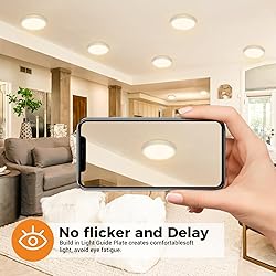 12Pack LED Flush Mount Ceiling Light, Dimmable