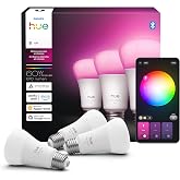Philips Hue Smart LED A19 Bulb, 3-Pack | White &amp; Color Ambiance, Full Spectrum Light 1000K-20000K, 810 Lumens, Dimmable, Works with Alexa, Google&amp; Apple Home