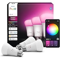Philips Hue White&Color 電球10個セット Philips Hue Smart LED A19 Bulb, 3 Pack, White & Color Ambiance