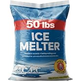 Ice Melt Safe for Concrete Sidewalks &amp; Driveways, 50 lb Snow Salt Bag