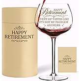 2026 Retirement Gift for Woman Man - Happy Retirement Wine Glass 16 Oz - Farewell Goodbye Gifts, Going Away Gifts for Coworkers Women, Cool Retirement Gifts for Women Men Boss Friend Teacher Nurse