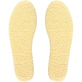 Knximax Wool Insoles for Women Men Warm Thin Non-Slip Cushioned Inserts, All-Day Comfort Innersoles for Winter Boots Sneakers Daily Wear, Synthetic Wool & Latex Sole Design, EU 41