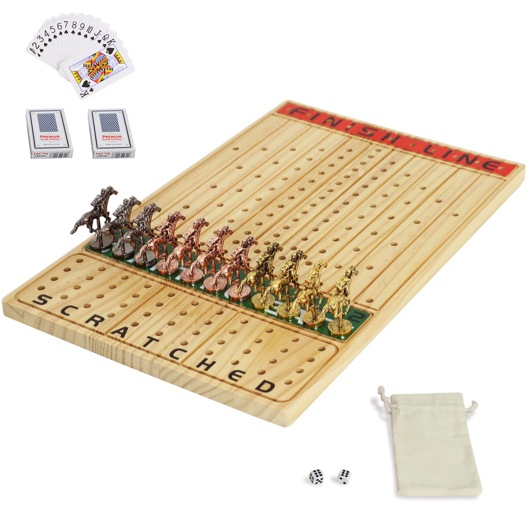 jyquorp-horse-race-board-game-racing-game-thickened-solid-wood-with-11