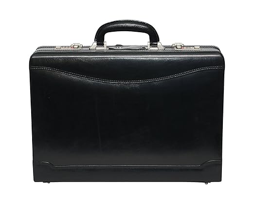 Hyatt Genuine Leather Expandable Briefcase Office Bag.
