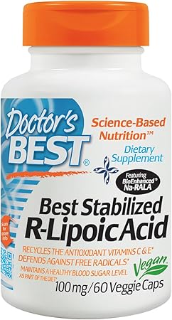 Amazon.com: Doctor's Best Best Stabilized R-Lipoic Acid BioEnhanced Na ...