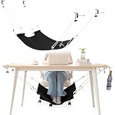 BALAPET Large Foot Hammock Under Desk Footrest, Adjustable Office Foot Rest Sling with Hooks Portable Leg Rest for Desk for Study and Relaxing,Machine Washable