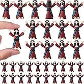 DoubleFill 50 Pcs Easter Mini Jesus Figurines in Bulk Little Jesus Figures to Hide and Seek Tiny Jesus Toys Small Jesus for Easter Egg Basket Stuffers Religious Party Favors Baptism Gift Sunday School