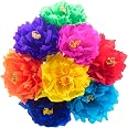 Geyee 36-Pack Mexican Fiesta Tissue Paper Flowers - 6, 8, 10 Inch Pom Poms For Party Backdrop & Decor - View #6
