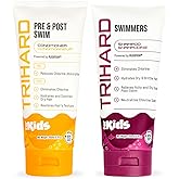 TRIHARD Kids Chlorine Defense Shampoo and Conditioner Set, Children’s Tear-Free Swim Shampoo and Conditioner to Protect and Hydrate Hair from Pool & Ocean, Nourishing Pre and Post Swim Hair Protection
