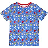 Little Sleepies Men's Pajama Shirt, Viscose Derived from Bamboo Mens Sleepwear, Soft Pajama Top, Short Sleeve Lounge T-Shirt
