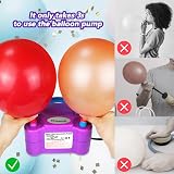 FLSEPAMB Electric Balloon Pump Dual Nozzle 2 Modes Portable Purple Accessories view 3