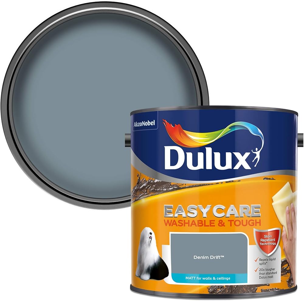 Dulux Easycare Denim Drift Matt Emulsion Paint 2.5L Washable Tough
