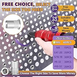 M6 Rivet Nut, 40PCS Metric 304 Stainless Steel