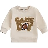 Toddler Baby Girl Boy Fall Clothes Football Game Day Sweatshirt Tops Crewneck Pullovers Shirt Kids Football Outfit