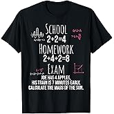 Funny Math Gift for Teen Girls Tween Women Teacher College T-Shirt Small