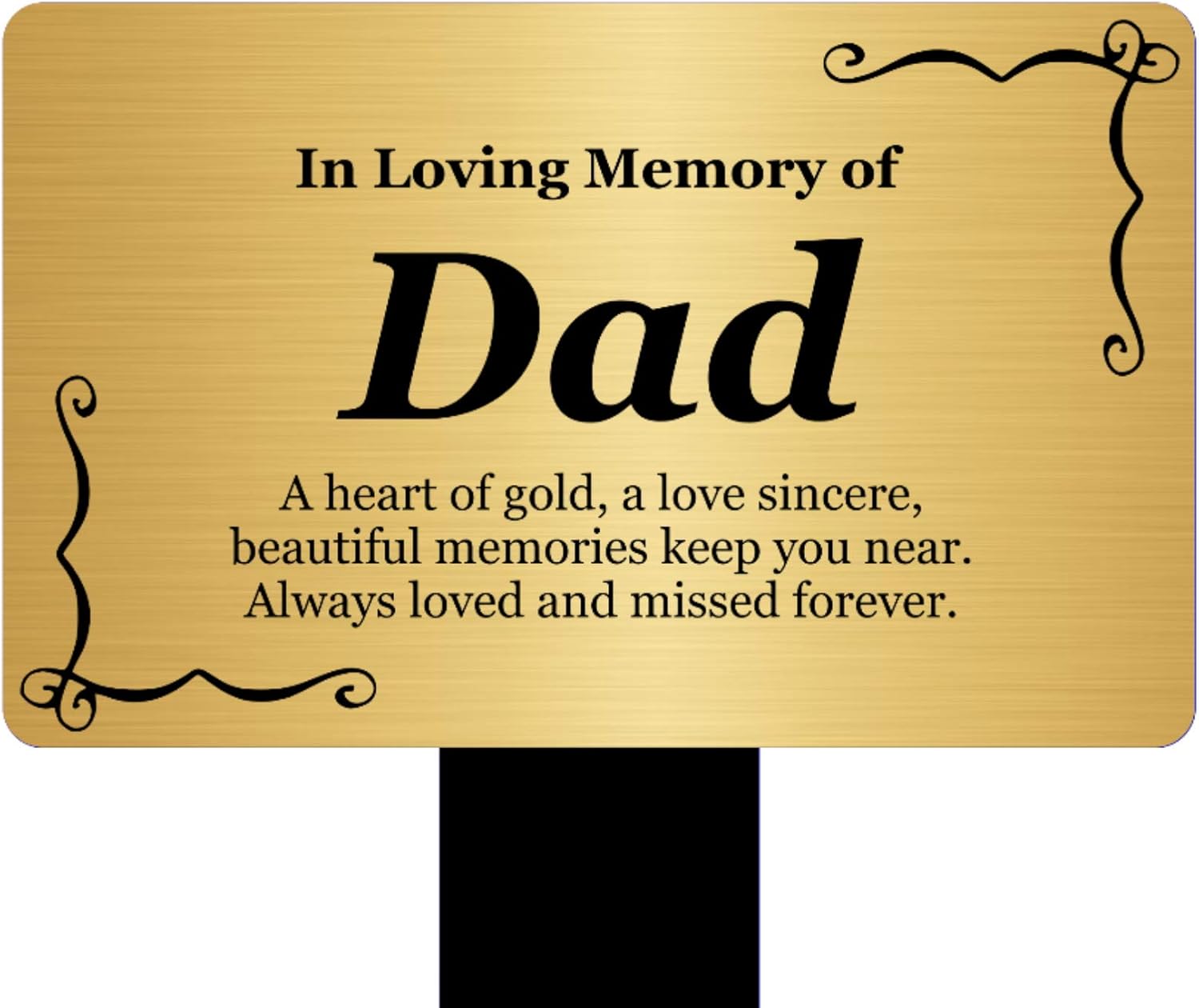 Husband Memorial Plaque Stake - Outdoor Waterproof Grave Marker With Heart Design