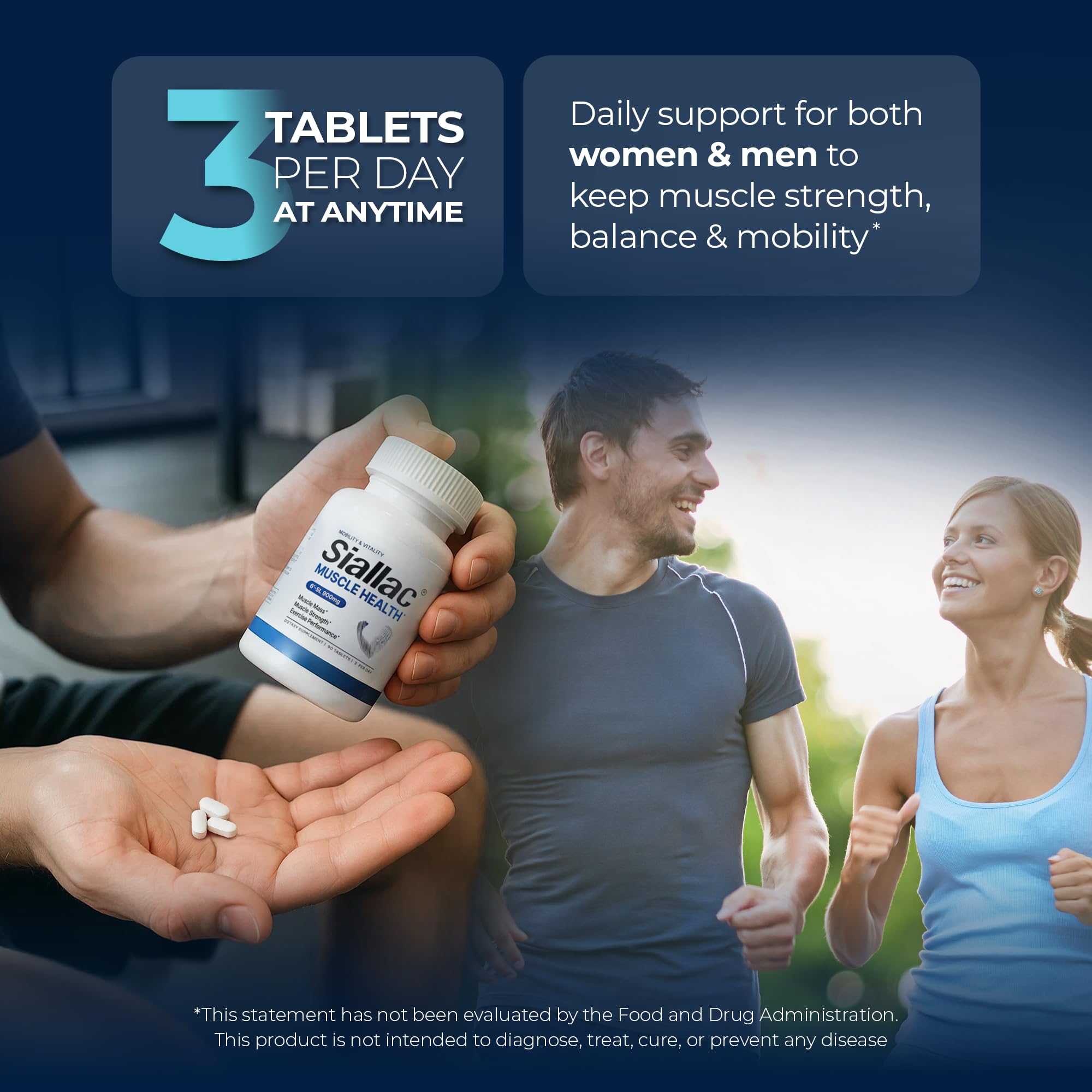 Muscle Health - Made in USA - Enhance Muscle Mass & Strength, Fast Workout Recovery, Reduce Fatigue & Boost Exercise Performance, 6-Sialyllactose (6-SL), 900mg, 90 Tablets