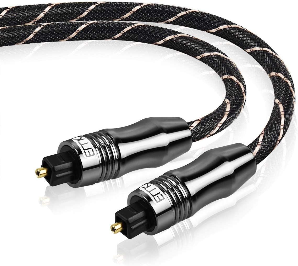 Optical Toslink Cable Digital Optical Audio Cable 16Feet