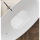 Splash Home Sparkle Bathtub Mat Non-Slip, Shower Mat with Suction Cups and Drain Holes Bath Mat for Tub, 27 L x 14 W Inches, PVC - Clear