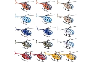 BERRY PRESIDENT Alloy Mini Helicopters Model Toy - Police, Fire, Engineering Work, Military Helicopter - Diecast Helicopters with Spinning Propellers, Birthday Party Favors for Kids (16)