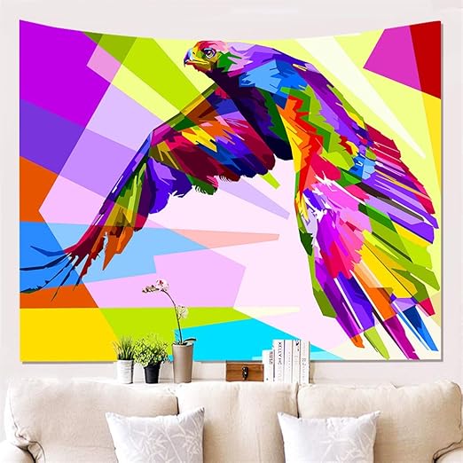 Jlcp Tapiz De Animales Coloridos Impresion Digital En 3d Tapiz
