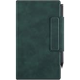 BOZHUORUI Magnetic Case for Remarkable Paper Pro Move (7.3",2025 Released) | Pen Buckle Design | Thin & Lightweight | Book Folio Style | PU Leather Cover with Sleep/Wake (Pine Green)