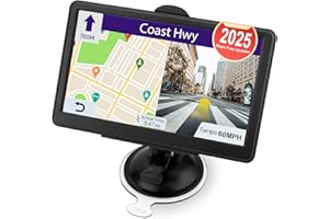 JUNIWEY Car GPS, GPS Navigator for Truck RV Car GPS Navigation System, 7 inch Touchscreen Truck Navigator with 2025 America/Canada/MX Maps, Free Lifetime Update, Voice Guidance, Speed Warning for Trucker