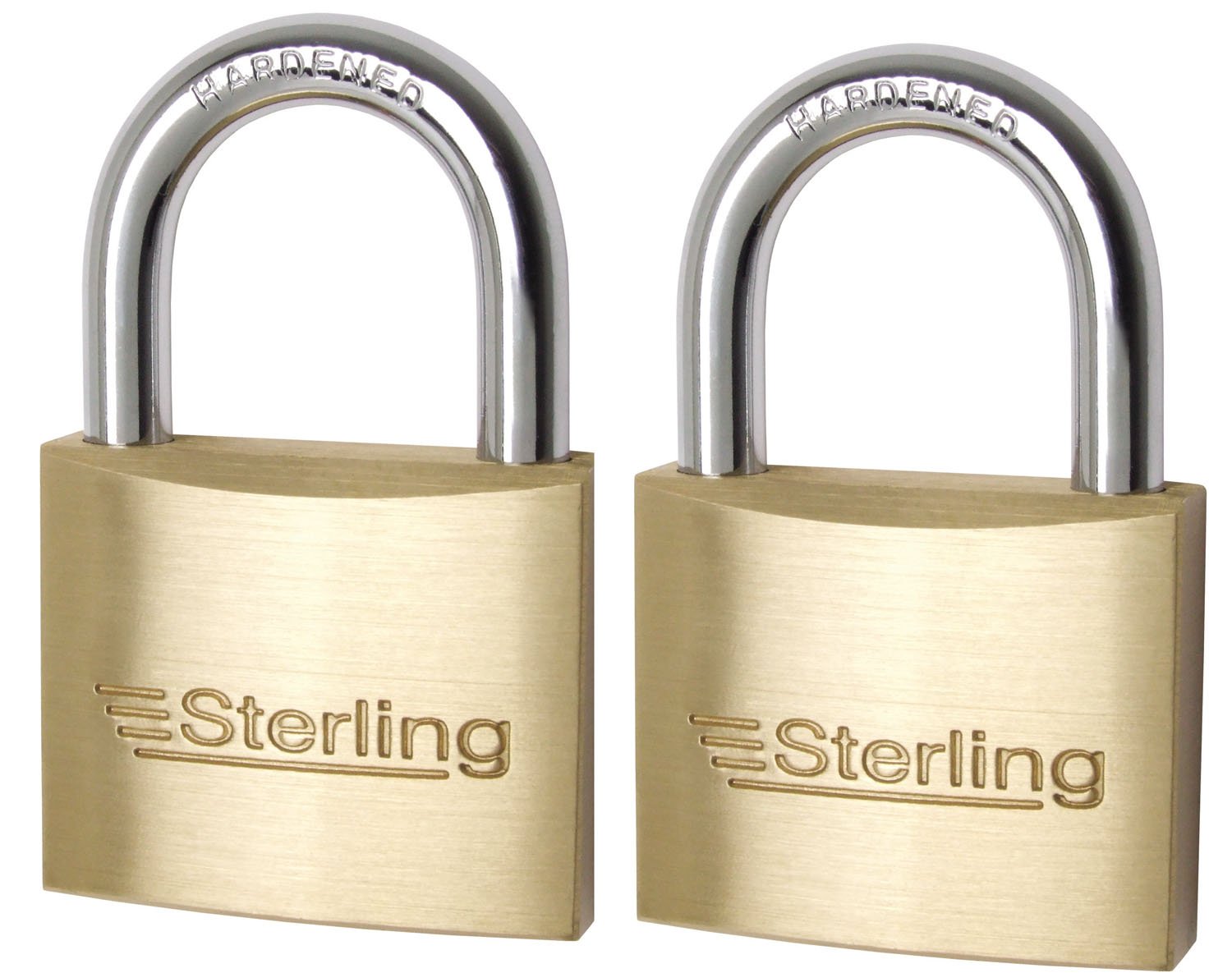 Sterling BPL402 2 x 40mm Medium Profile Brass Padlock-Keyed Alike